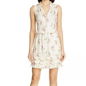 Rebecca Taylor Ivie Fleur Silk Blend Ruffle Dress NWT
